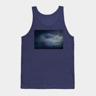 sailing on umbrella boat Tank Top